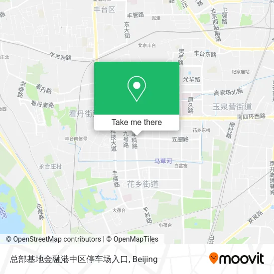 总部基地金融港中区停车场入口 map