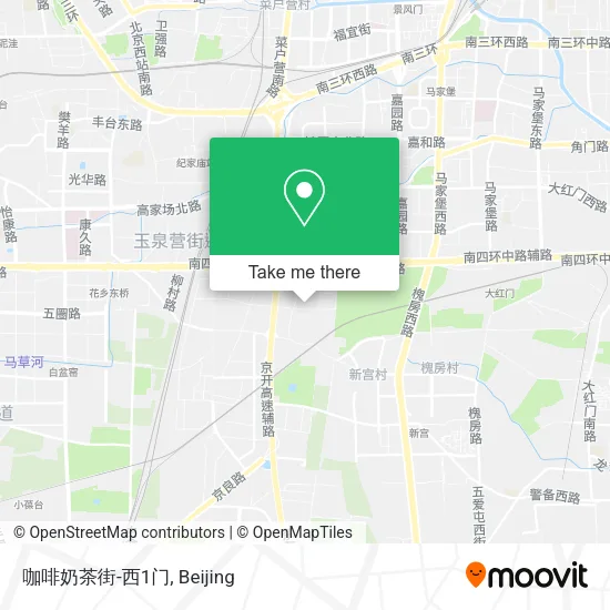 咖啡奶茶街-西1门 map