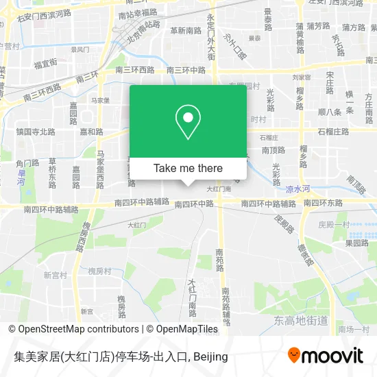 集美家居(大红门店)停车场-出入口 map
