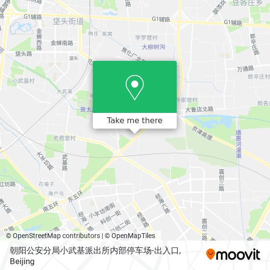 朝阳公安分局小武基派出所内部停车场-出入口 map