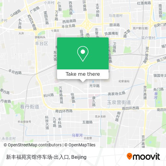 新丰福苑宾馆停车场-出入口 map