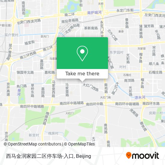 西马金润家园二区停车场-入口 map