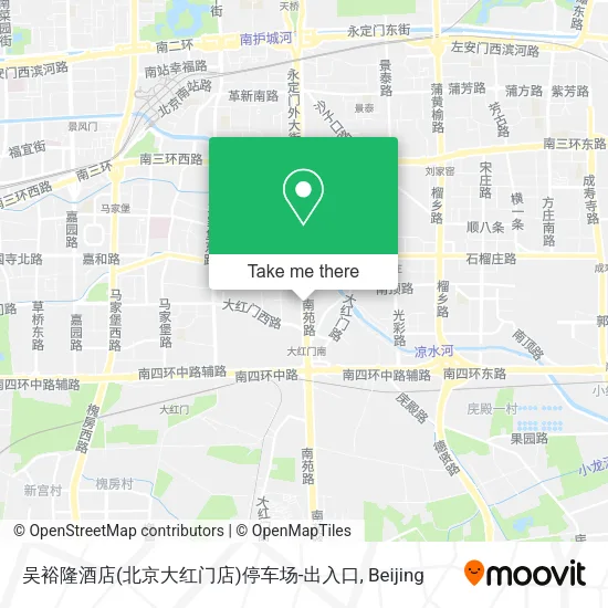 吴裕隆酒店(北京大红门店)停车场-出入口 map
