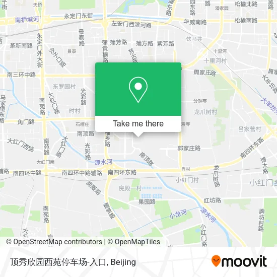 顶秀欣园西苑停车场-入口 map