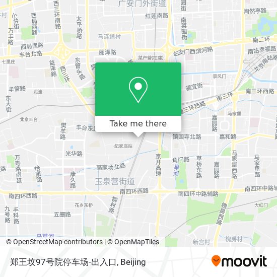郑王坟97号院停车场-出入口 map