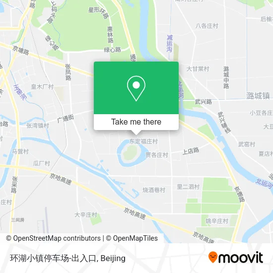 环湖小镇停车场-出入口 map