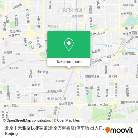 北京中天雅格快捷宾馆(北京万柳桥店)停车场-出入口 map