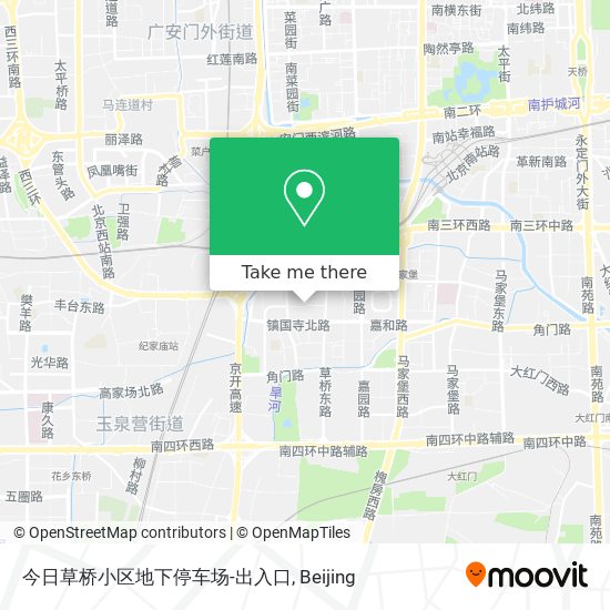 今日草桥小区地下停车场-出入口 map