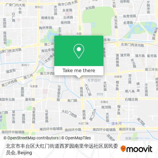 北京市丰台区大红门街道西罗园南里华远社区居民委员会 map