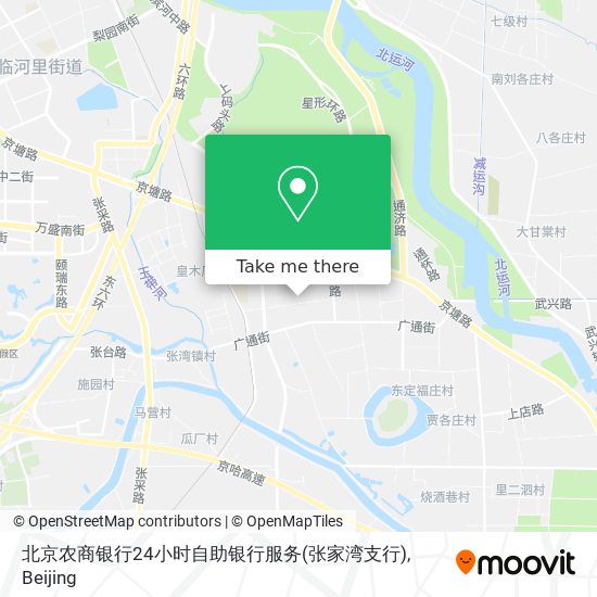 北京农商银行24小时自助银行服务(张家湾支行) map