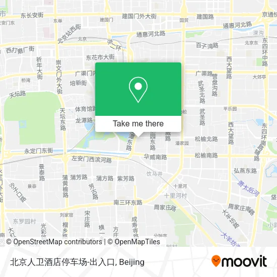 北京人卫酒店停车场-出入口 map