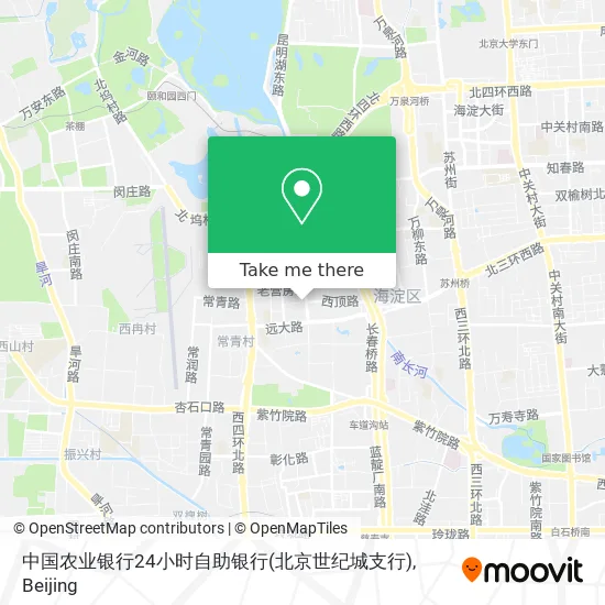 中国农业银行24小时自助银行(北京世纪城支行) map