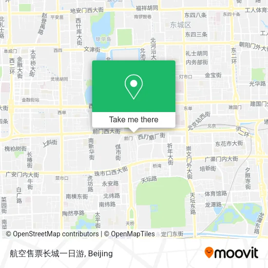 航空售票长城一日游 map