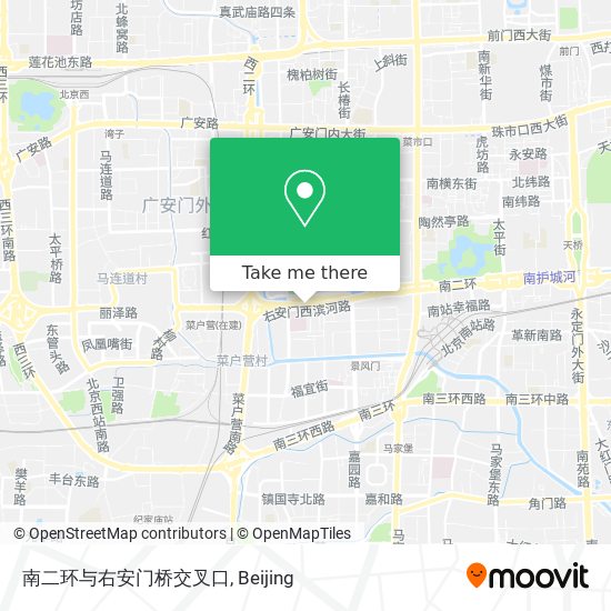 南二环与右安门桥交叉口 map