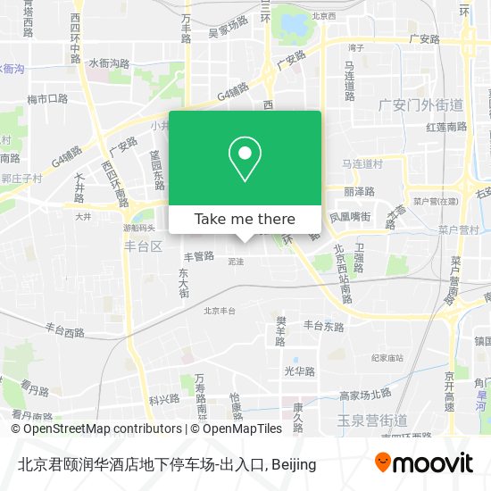 北京君颐润华酒店地下停车场-出入口 map