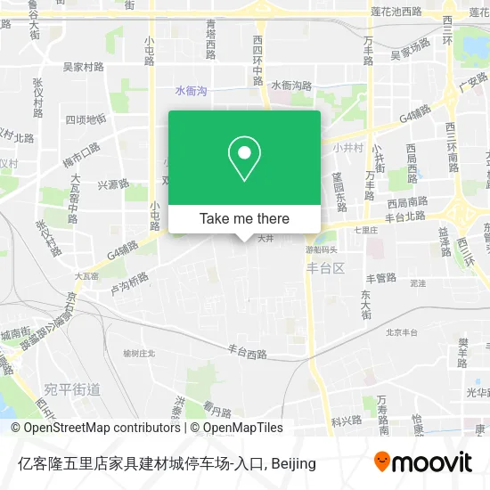 亿客隆五里店家具建材城停车场-入口 map
