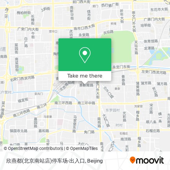 欣燕都(北京南站店)停车场-出入口 map