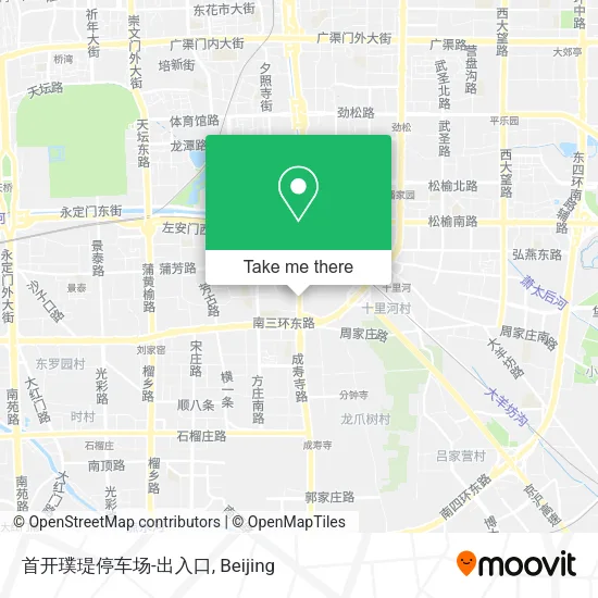 首开璞瑅停车场-出入口 map