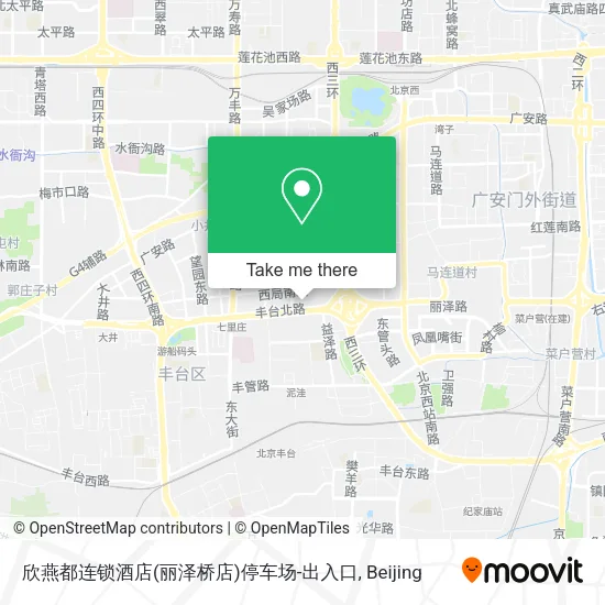 欣燕都连锁酒店(丽泽桥店)停车场-出入口 map