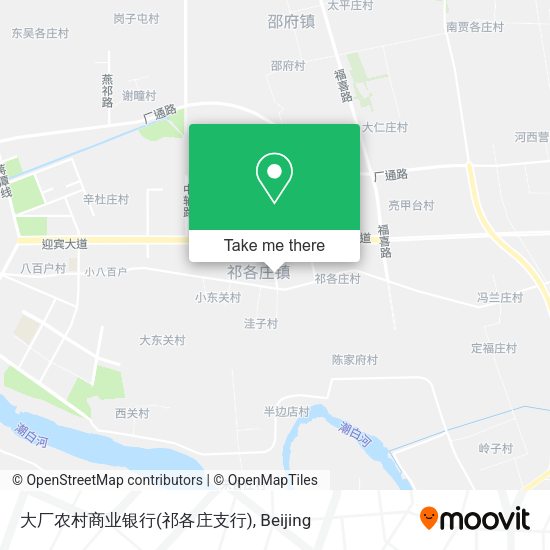 大厂农村商业银行(祁各庄支行) map