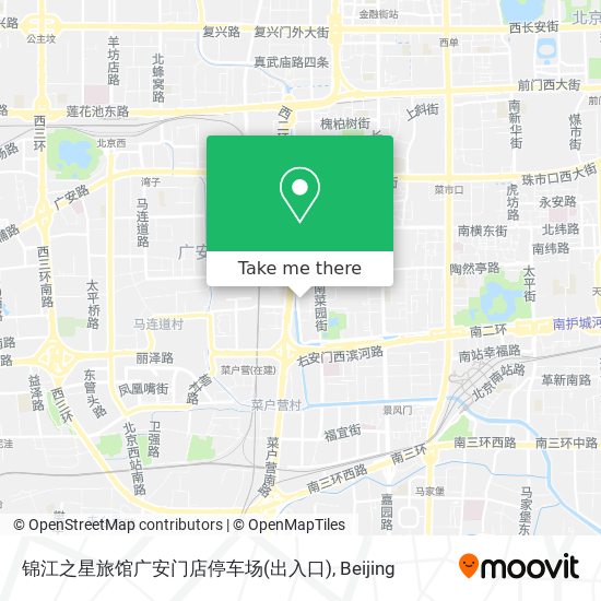 锦江之星旅馆广安门店停车场(出入口) map