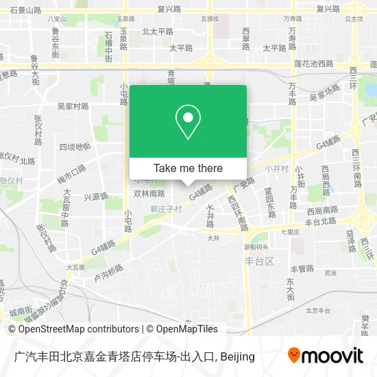 广汽丰田北京嘉金青塔店停车场-出入口 map