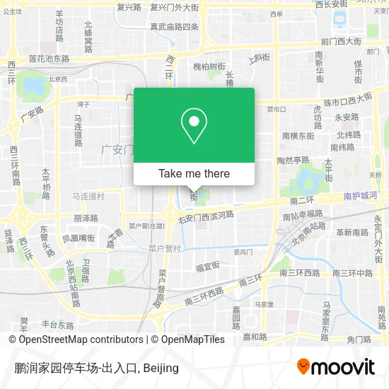 鹏润家园停车场-出入口 map