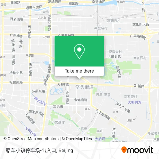 酷车小镇停车场-出入口 map