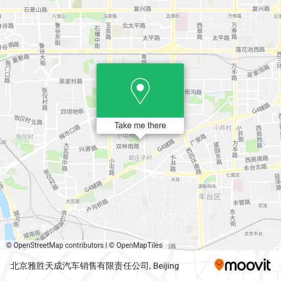 北京雅胜天成汽车销售有限责任公司 map