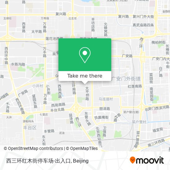 西三环红木街停车场-出入口 map