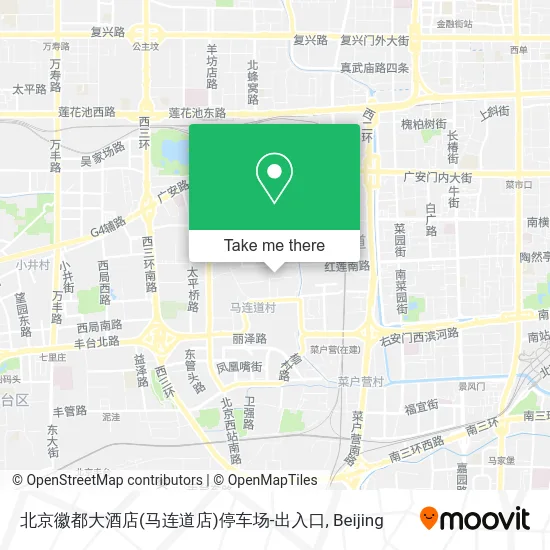北京徽都大酒店(马连道店)停车场-出入口 map