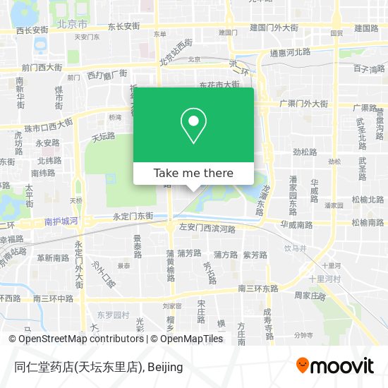 同仁堂药店(天坛东里店) map