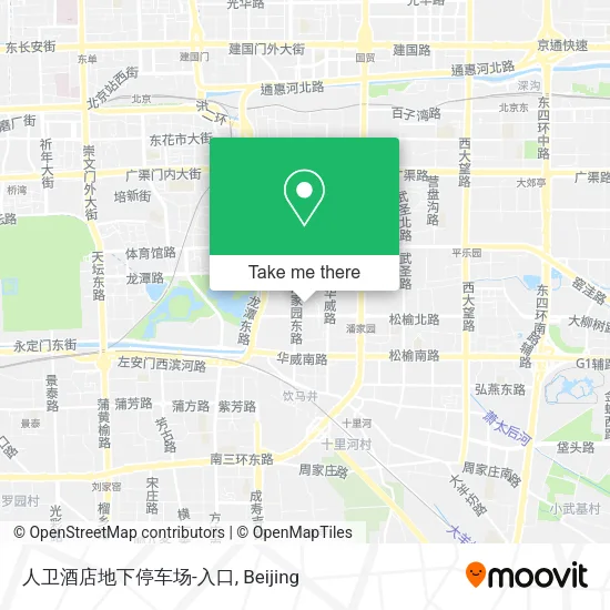 人卫酒店地下停车场-入口 map