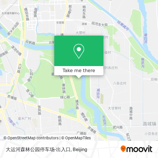 大运河森林公园停车场-出入口 map