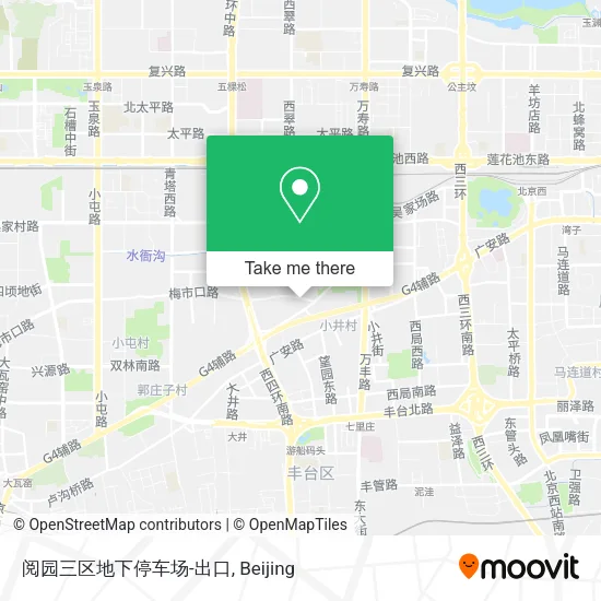 阅园三区地下停车场-出口 map