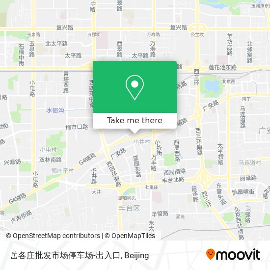 岳各庄批发市场停车场-出入口 map