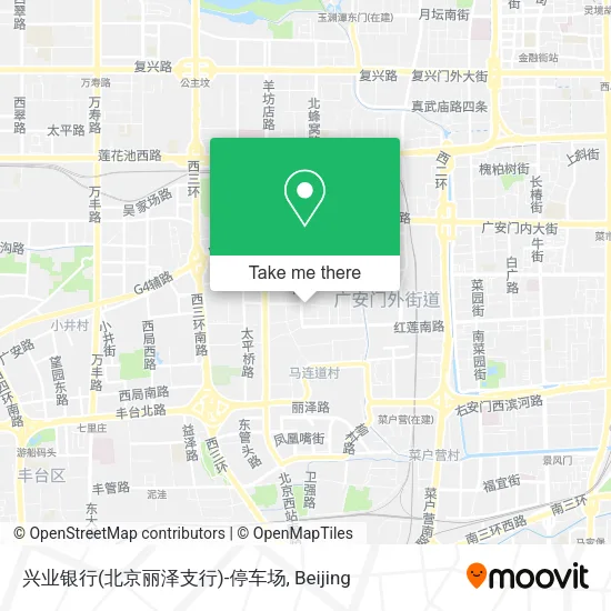 兴业银行(北京丽泽支行)-停车场 map