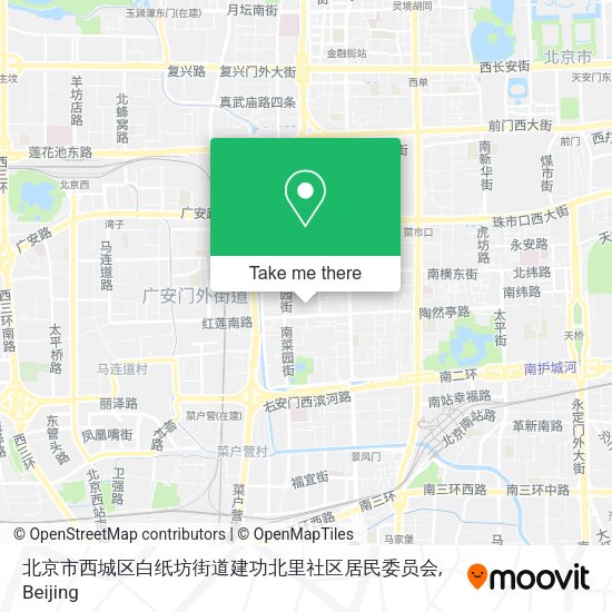 北京市西城区白纸坊街道建功北里社区居民委员会 map