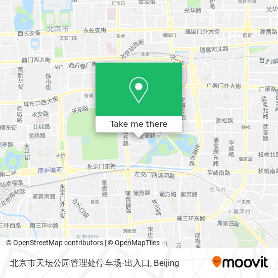 北京市天坛公园管理处停车场-出入口 map