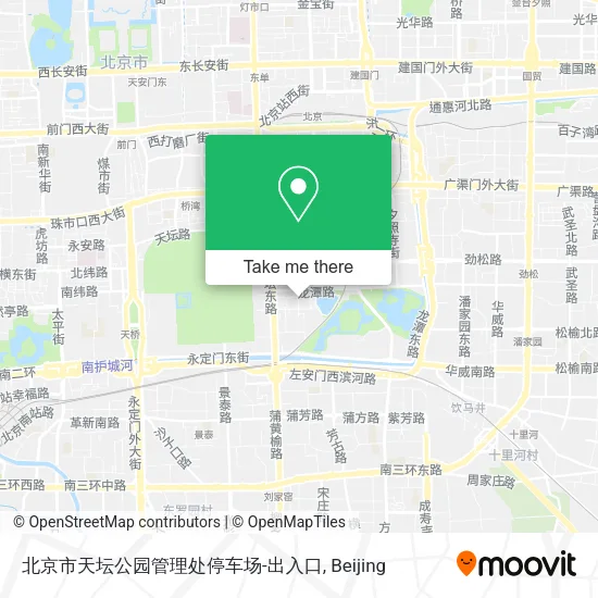 北京市天坛公园管理处停车场-出入口 map