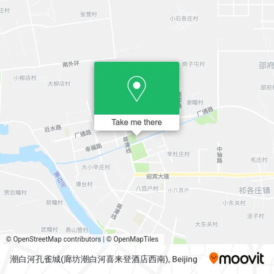 潮白河孔雀城(廊坊潮白河喜来登酒店西南) map