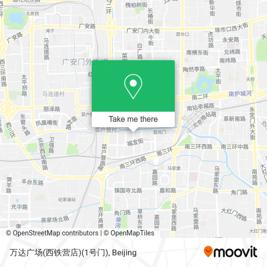 万达广场(西铁营店)(1号门) map