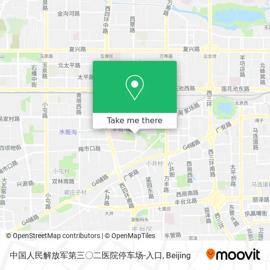 中国人民解放军第三〇二医院停车场-入口 map