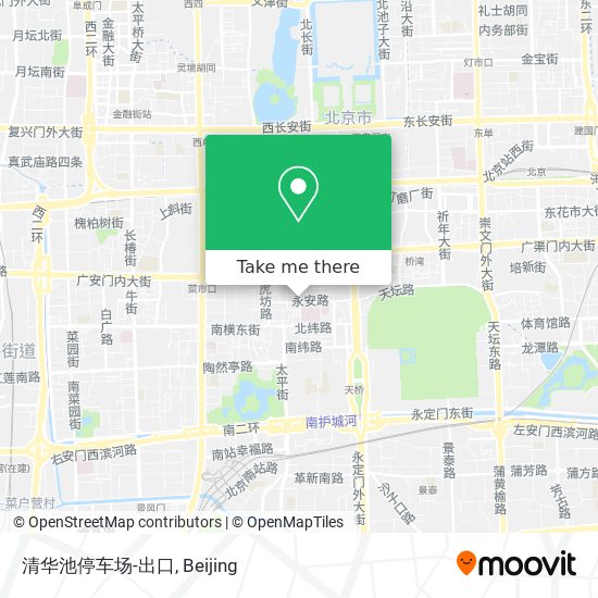 清华池停车场-出口 map