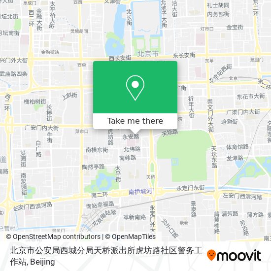 北京市公安局西城分局天桥派出所虎坊路社区警务工作站 map