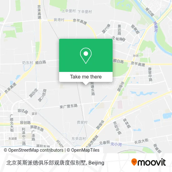 北京英斯派德俱乐部观唐度假别墅 map