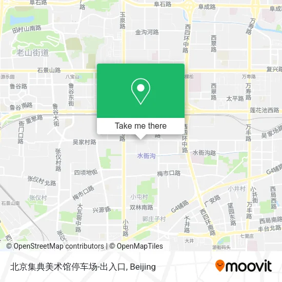 北京集典美术馆停车场-出入口 map