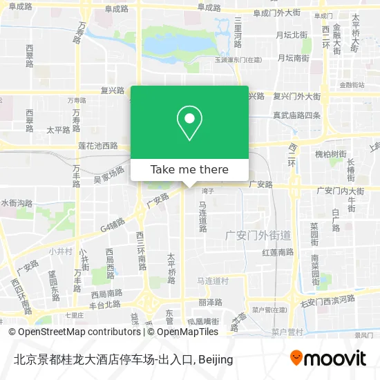 北京景都桂龙大酒店停车场-出入口 map