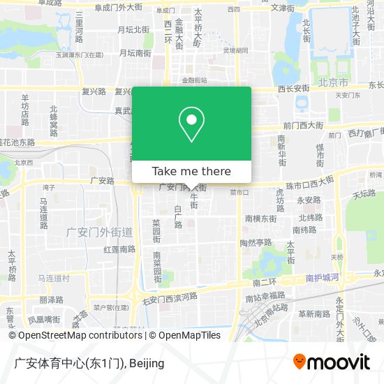 广安体育中心(东1门) map