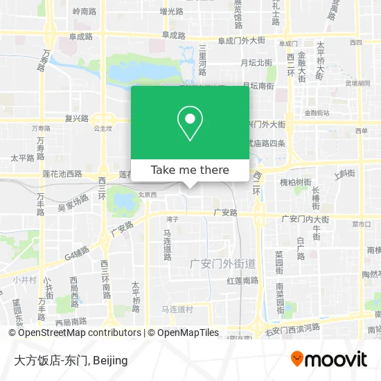 大方饭店-东门 map